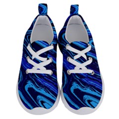 Blue Vivid Marble Pattern 16 Running Shoes by goljakoff