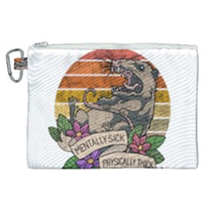 Possum - Mentally Sick Physically Thick Canvas Cosmetic Bag (xl) by Valentinaart