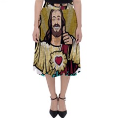 Buddy Christ Classic Midi Skirt by Valentinaart