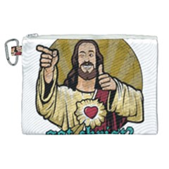 Buddy Christ Canvas Cosmetic Bag (xl) by Valentinaart