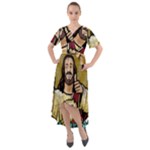 Buddy Christ Front Wrap High Low Dress