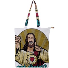 Buddy Christ Double Zip Up Tote Bag by Valentinaart