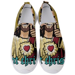 Buddy Christ Men s Slip On Sneakers by Valentinaart