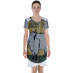 Chinese New Year ¨c Year Of The Ox Short Sleeve Nightdress by Valentinaart