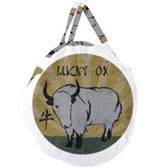 Chinese New Year ¨c Year Of The Ox Giant Round Zipper Tote by Valentinaart