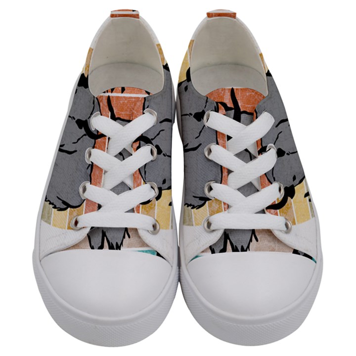 Chinese New Year ¨C Year of the Ox Kids  Low Top Canvas Sneakers