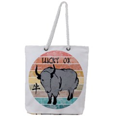 Chinese New Year ¨c Year Of The Ox Full Print Rope Handle Tote (large) by Valentinaart