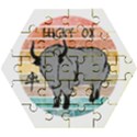 Chinese New Year ¨C Year of the Ox Wooden Puzzle Hexagon View1