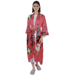 Puzzle Maxi Satin Kimono by Sparkle