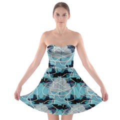 Digital Waves Strapless Bra Top Dress by Sparkle