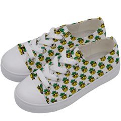 Holiday Pineapple Kids  Low Top Canvas Sneakers by Sparkle