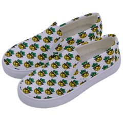 Holiday Pineapple Kids  Canvas Slip Ons by Sparkle