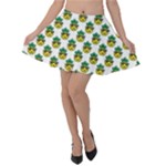 Holiday Pineapple Velvet Skater Skirt