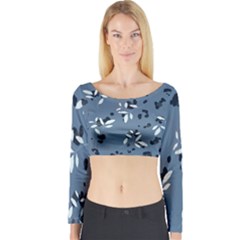 Abstract Fashion Style  Long Sleeve Crop Top by Sobalvarro