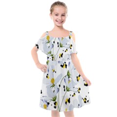 Tree Poppies  Kids  Cut Out Shoulders Chiffon Dress by Sobalvarro