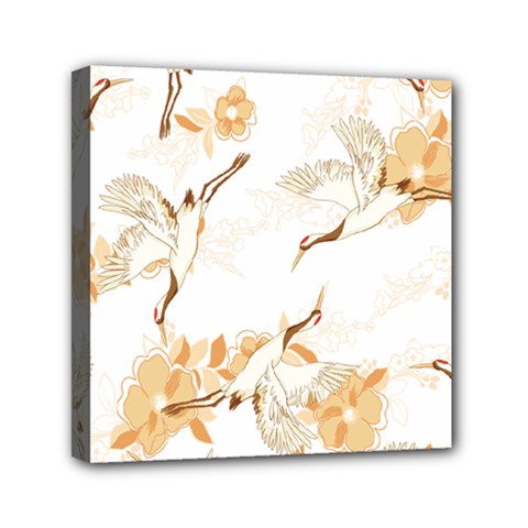 Birds And Flowers  Mini Canvas 6  X 6  (stretched) by Sobalvarro