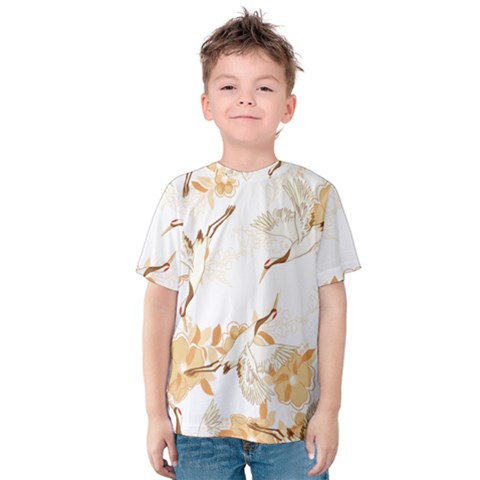 Birds And Flowers  Kids  Cotton Tee by Sobalvarro