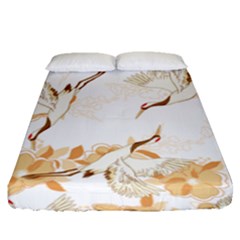 Birds And Flowers  Fitted Sheet (queen Size) by Sobalvarro
