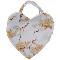 Birds And Flowers  Giant Heart Shaped Tote by Sobalvarro
