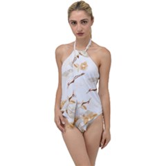 Birds And Flowers  Go With The Flow One Piece Swimsuit by Sobalvarro