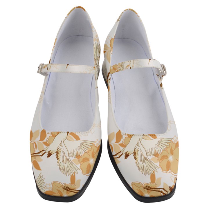 Birds and flowers  Women s Mary Jane Shoes