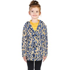Leopard Skin  Kids  Double Breasted Button Coat by Sobalvarro