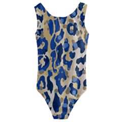 Leopard Skin  Kids  Cut-out Back One Piece Swimsuit by Sobalvarro