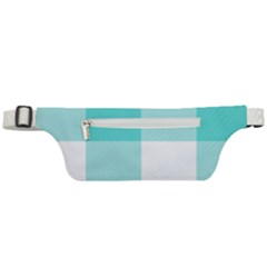 Turquoise And White Buffalo Check Active Waist Bag by yoursparklingshop
