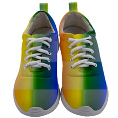 Lgbt Rainbow Buffalo Check Lgbtq Pride Squares Pattern Mens Athletic Shoes by yoursparklingshop