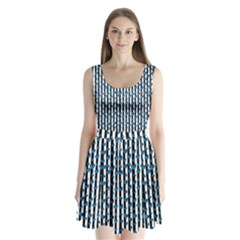 Blue Hearts Split Back Mini Dress  by designsbymallika