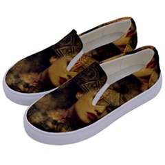Surreal Steampunk Queen From Fonebook Kids  Canvas Slip Ons by 2853937