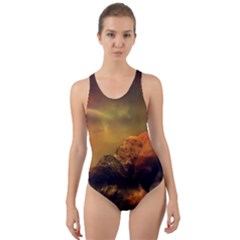 Tiger King In A Fantastic Landscape From Fonebook Cut-out Back One Piece Swimsuit by 2853937