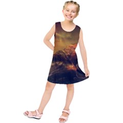 Tiger King In A Fantastic Landscape From Fonebook Kids  Tunic Dress by 2853937