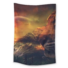 Tiger King In A Fantastic Landscape From Fonebook Large Tapestry by 2853937