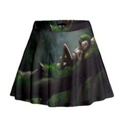 Wooden Child Resting On A Tree From Fonebook Mini Flare Skirt by 2853937