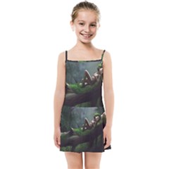 Wooden Child Resting On A Tree From Fonebook Kids  Summer Sun Dress by 2853937