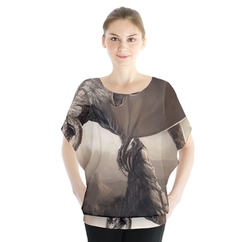 Lord Of The Dragons From Fonebook Batwing Chiffon Blouse by 2853937