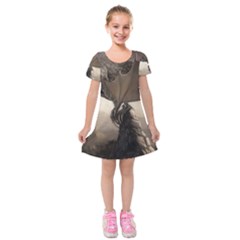 Lord Of The Dragons From Fonebook Kids  Short Sleeve Velvet Dress by 2853937