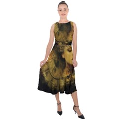 Surreal Steampunk Queen From Fonebook Midi Tie-back Chiffon Dress by 2853937