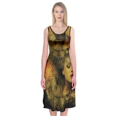 Surreal Steampunk Queen From Fonebook Midi Sleeveless Dress by 2853937