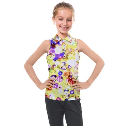 Sequins And Pins Kids  Sleeveless Polo Tee by essentialimage