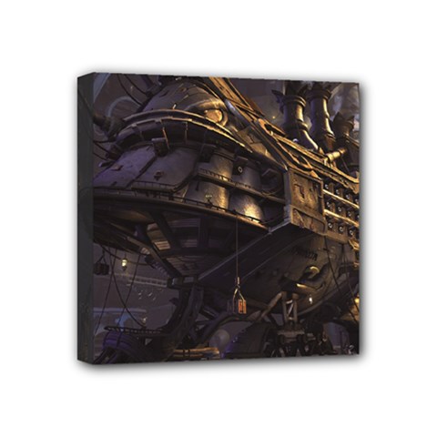 Steampunk Ship Mini Canvas 4  X 4  (stretched) by 2853937