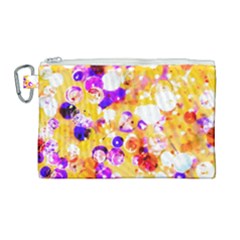Summer Sequins Canvas Cosmetic Bag (large) by essentialimage