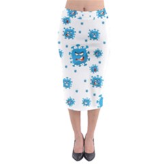 Illustrations Virus Corona Covid Infection Midi Pencil Skirt