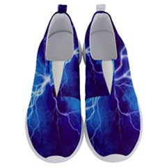 Blue Thunder Lightning At Night, Graphic Art No Lace Lightweight Shoes by picsaspassion