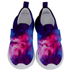 Colorful Pink And Blue Disco Smoke - Mist, Digital Art Kids  Velcro No Lace Shoes by picsaspassion
