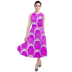 Hexagon Windows Round Neck Boho Dress by essentialimage