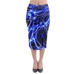Lines Flash Light Mystical Fantasy Midi Pencil Skirt