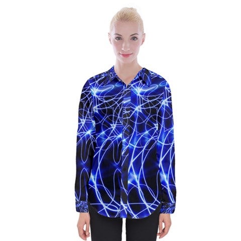 Lines Flash Light Mystical Fantasy Womens Long Sleeve Shirt by Dutashop