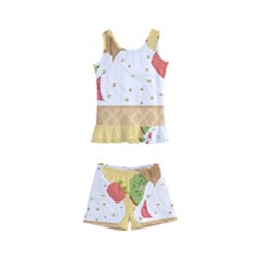 Ice Cream Dessert Summer Kids  Boyleg Swimsuit